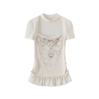 Gothic Lace Ruffled Vest