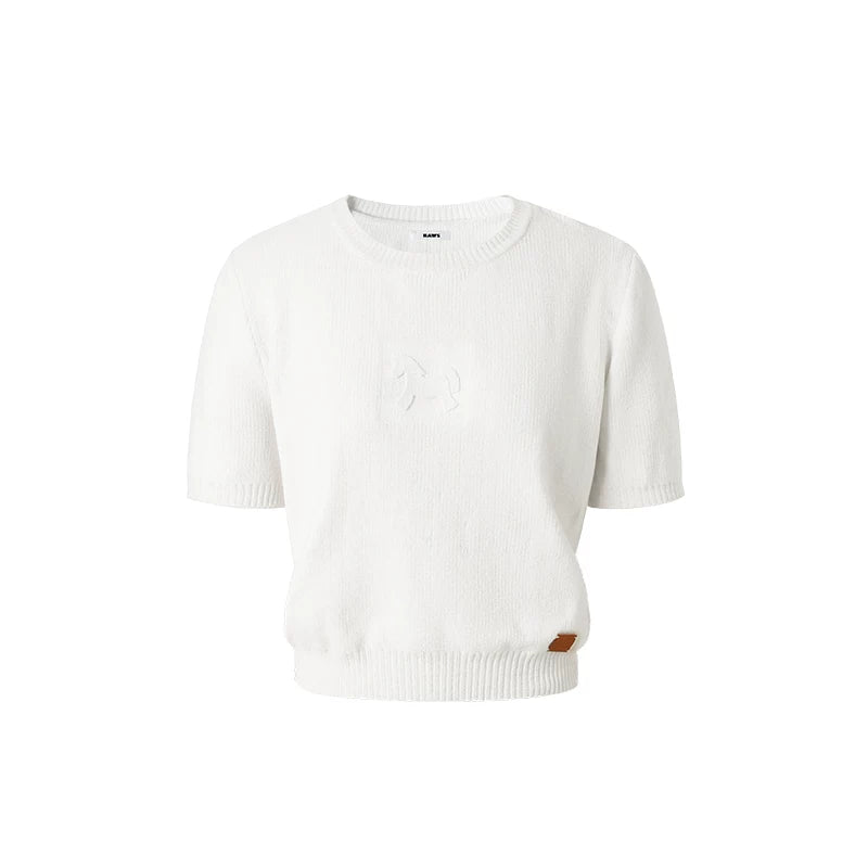 Embossed Pony Knit Tee
