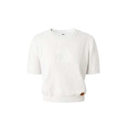 Embossed Pony Knit Tee