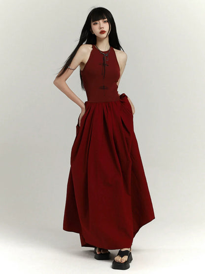 Chinese Red Slip Adult Dress