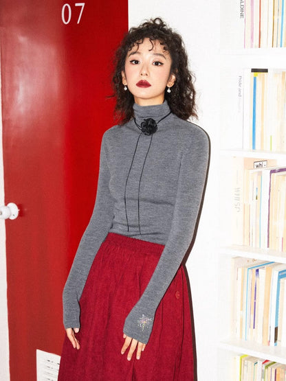 Turtleneck wool knit