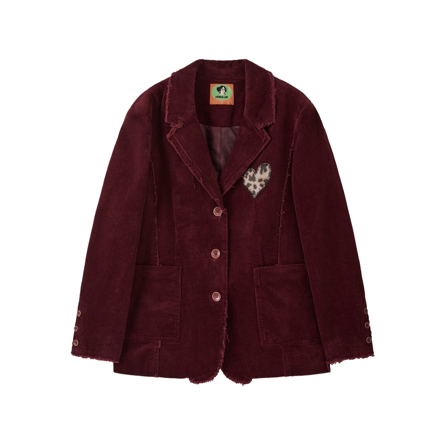 Heart Embroidered Royal Blazer