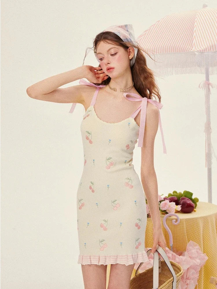 Slim fit suspender dress