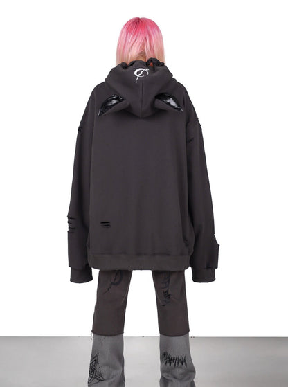 Hooded Rock Destruction Genderless Jacket