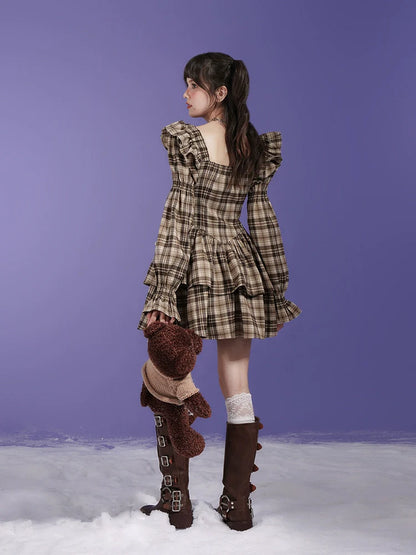 Plaid princess dress