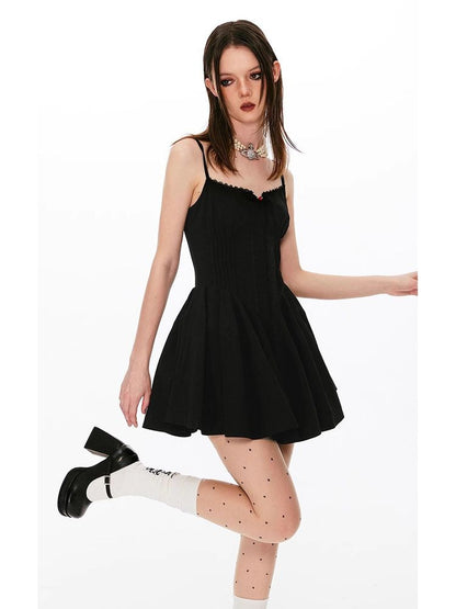 A-line suspender dress