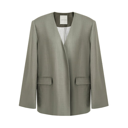 Autumn Draped Loose Vest Skirt Set-Up