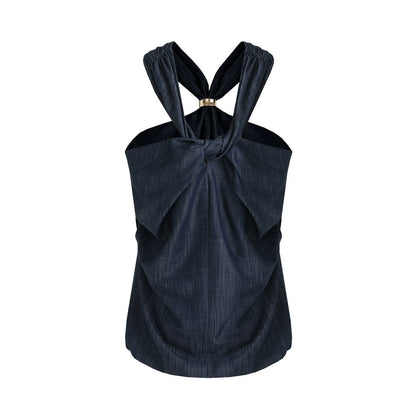 Cross Collar Halter Top