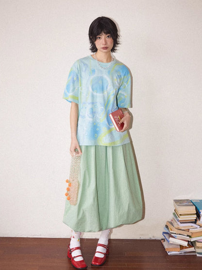 4 Color Bud Long Skirt