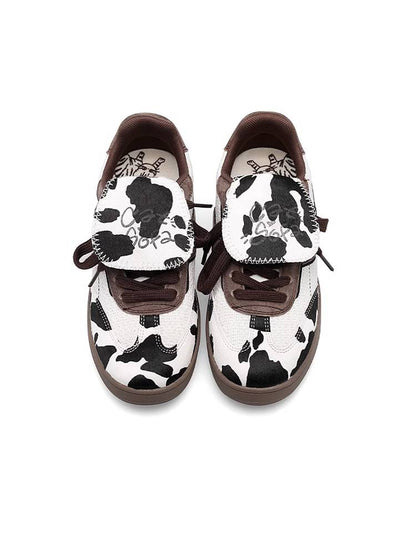 Cow white skateboard shoes