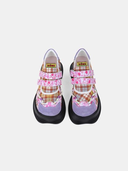 Checkered platform shoes