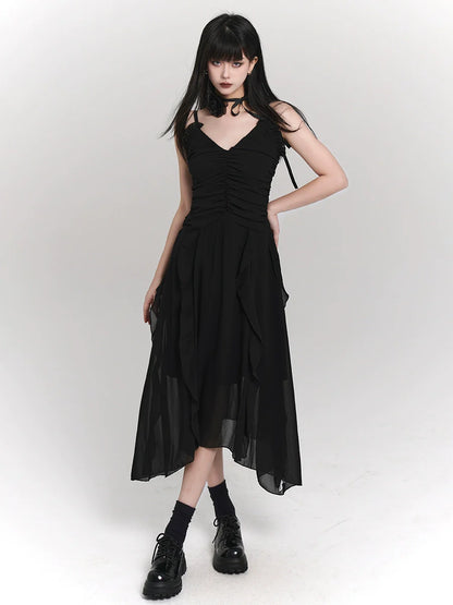 Black French Slip Dress