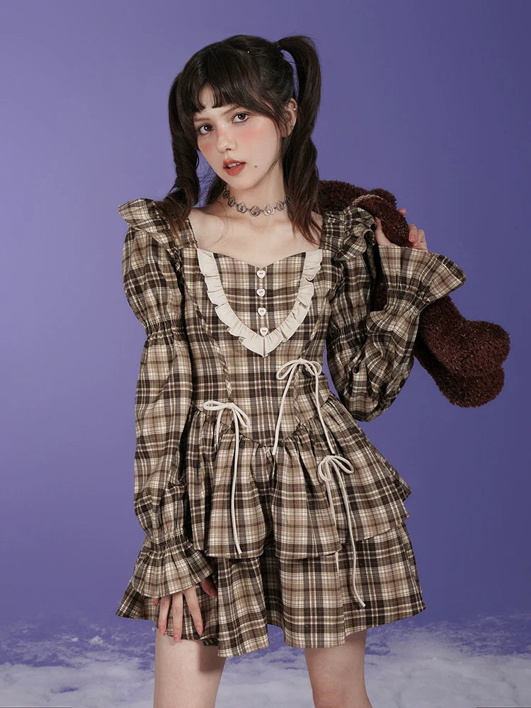 Plaid princess dress