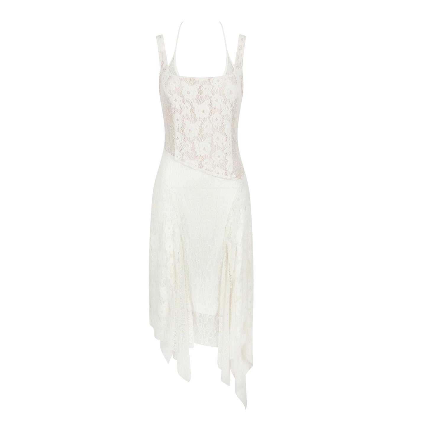 Lace Patchwork Strap Dress