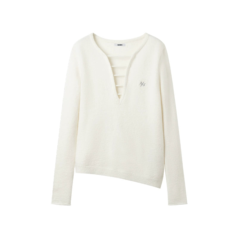 Alpaca Wool V-Neck Sweater