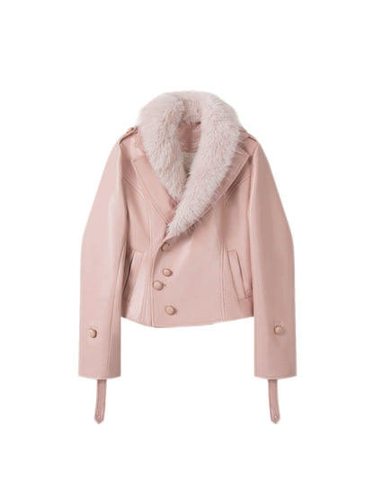 Pink Leather Jacket Set-Up