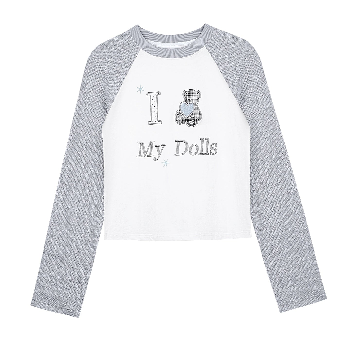 Knitted Raglan Sleeves T-shirt