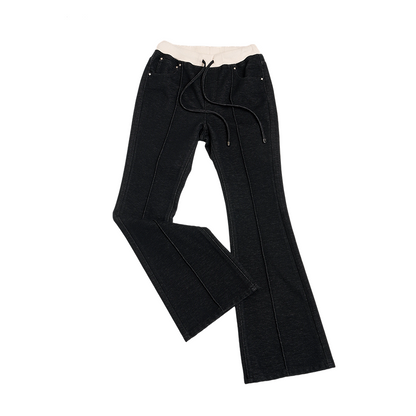 Embroidered Wool Denim Pants