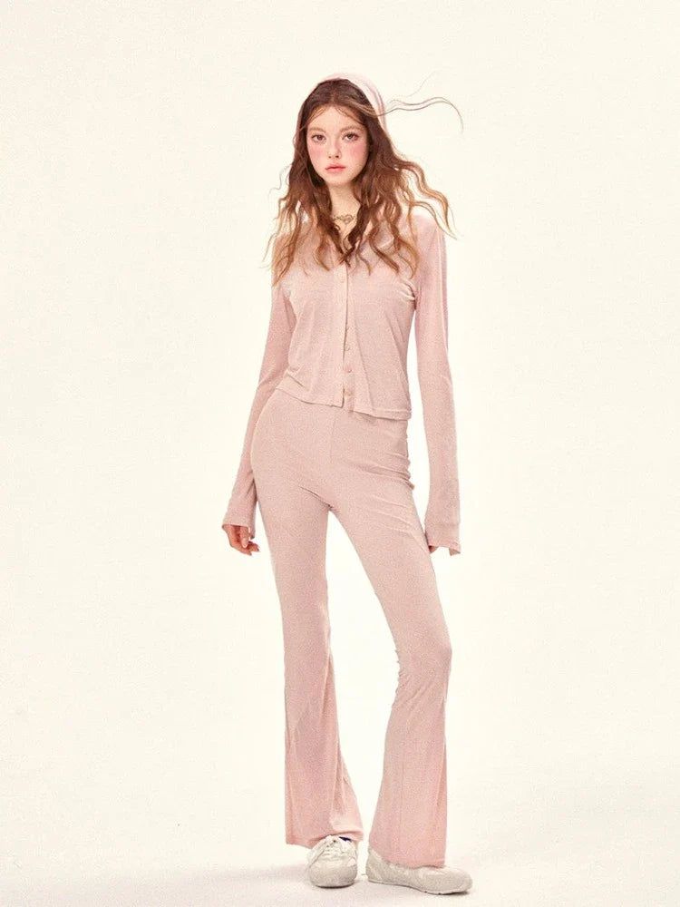 Rose color casual suit