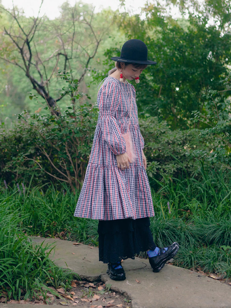 Two color plaid dress