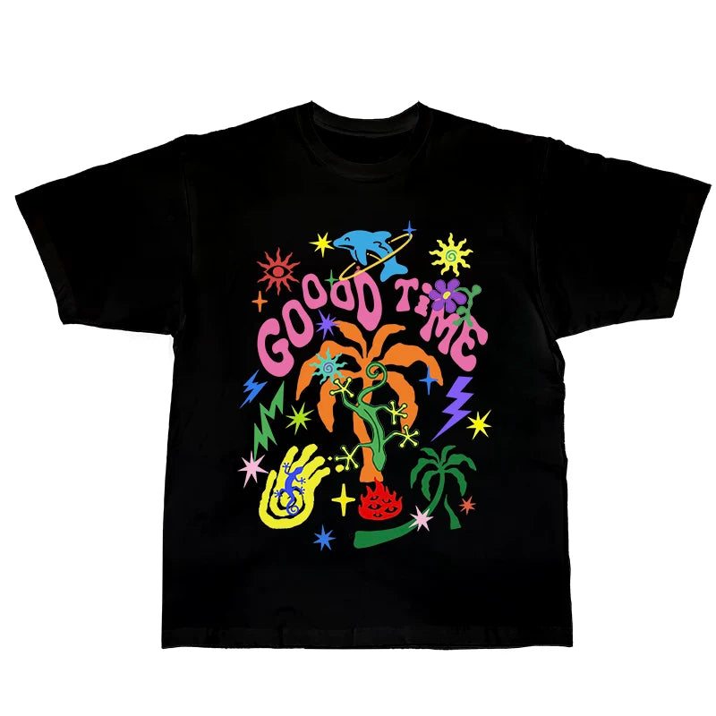 Retro-T-Shirt mit amerikanischem Graffiti
