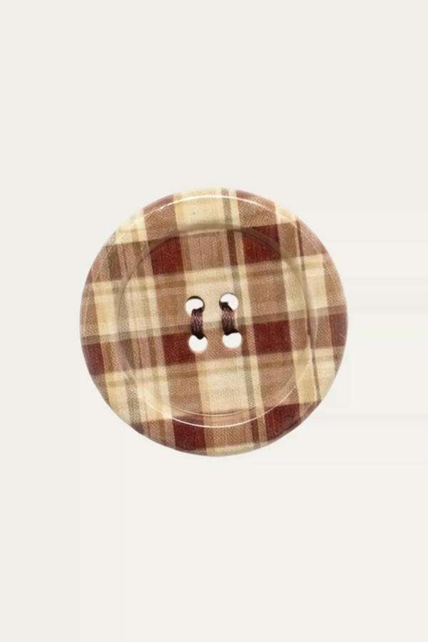 Plaid Polka Dot Button Hairpin