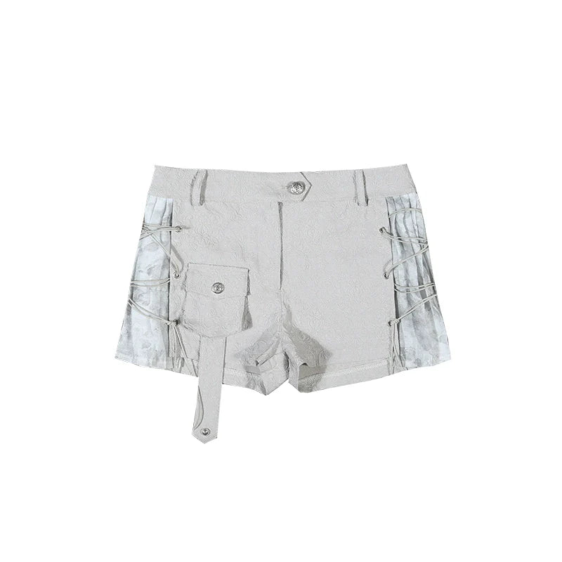 low-rise shorts punk street suit