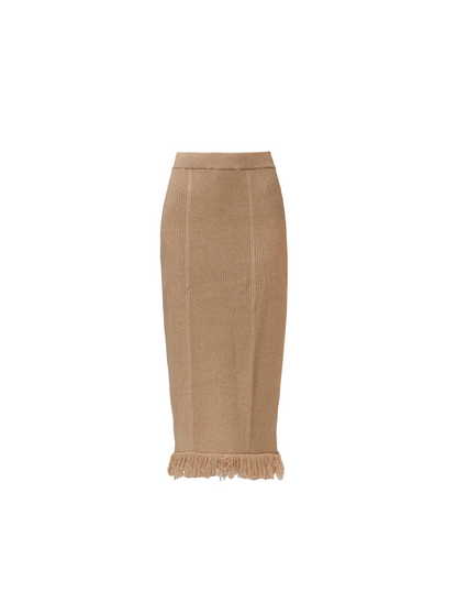 Tassel Long Slim Hip Skirt