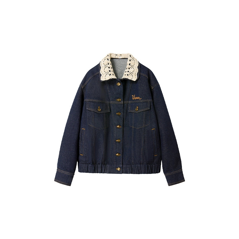 Blue Detachable Denim Jacket Set-Up