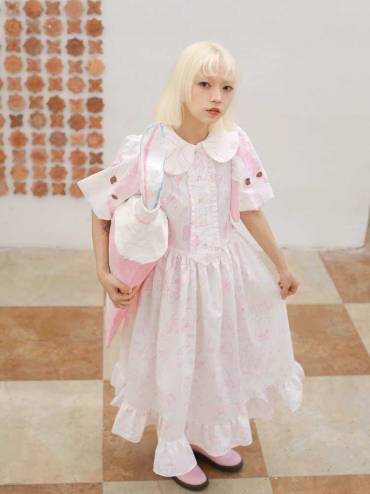 Puff sleeve princess dress