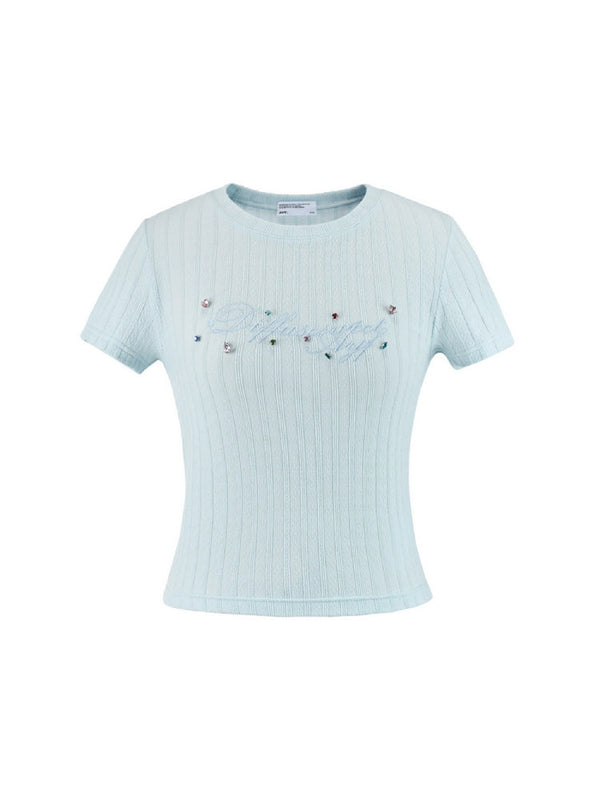 Round neck short sleeve T-shirt