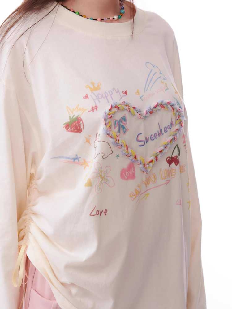 Printed long sleeve T-shirt