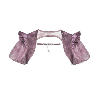 Puff Sleeve Two-Piece Suspender Set-Up