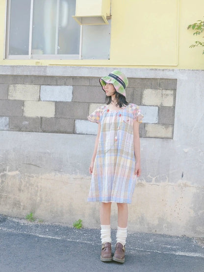 Plaid loose dress