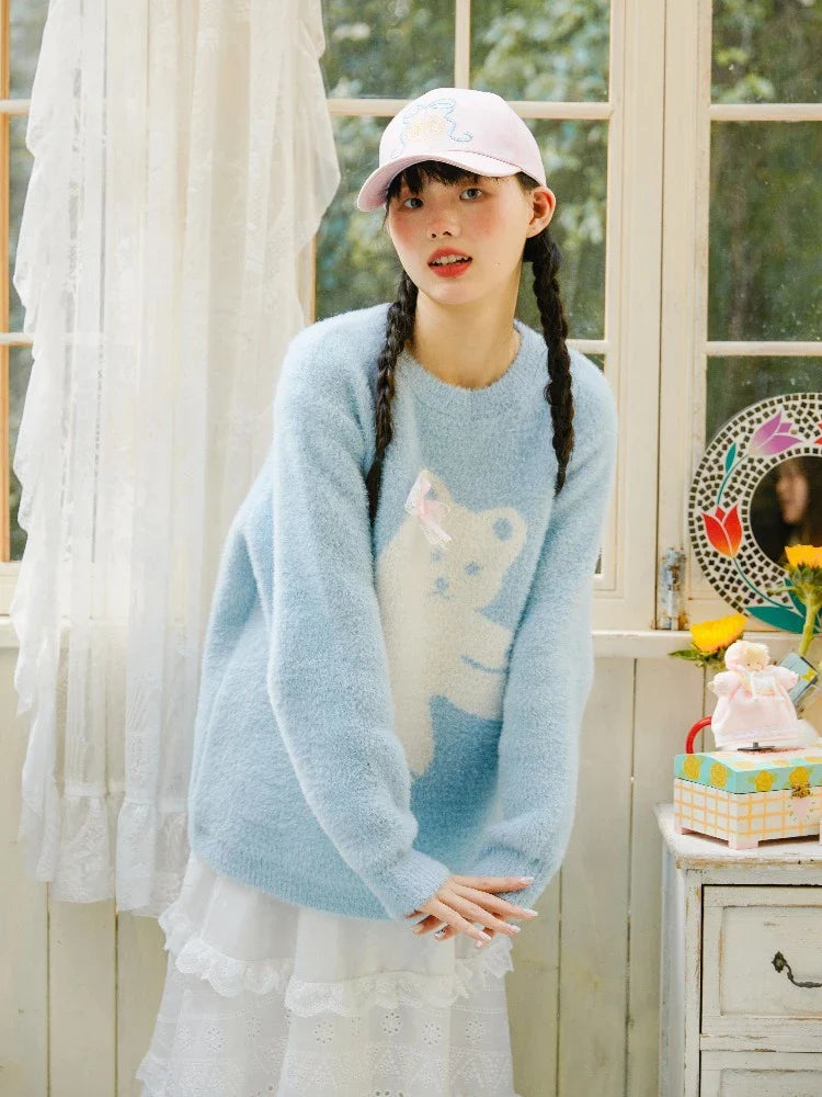 Bear pullover loose sweater