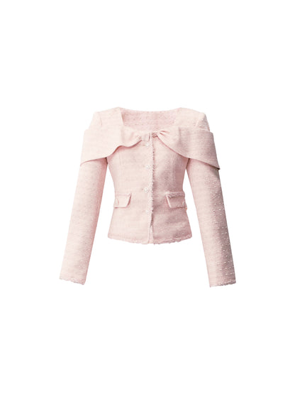 Pink French Tweed Skirt Set-Up