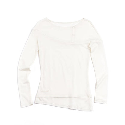 Asymmetrical Wool Blend Blouse