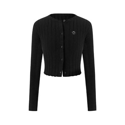 Cashmere Classic Round Neck Slim Cardigan