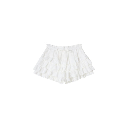 Square-Neck Vest Cropped A-Line Puffed Skirt Set-Up