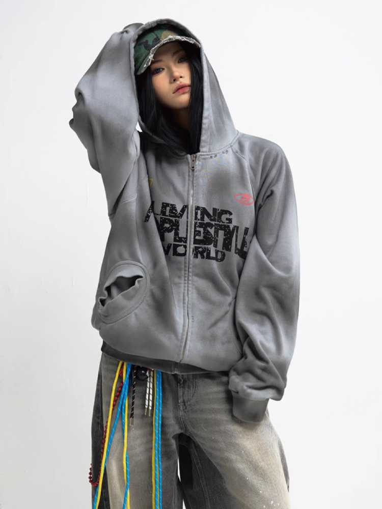 Retro loose hoodie