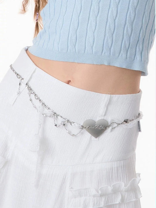 Metal love chain belt