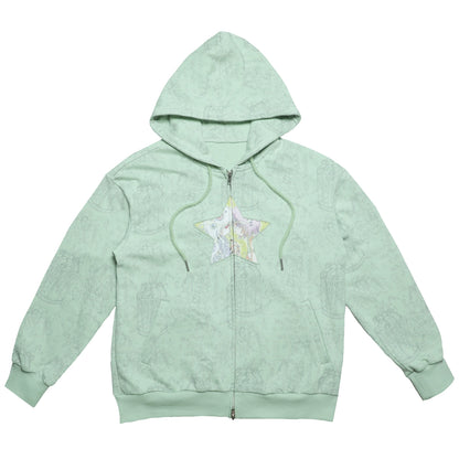 Millennium Green Hooded Sweatshirt Coat