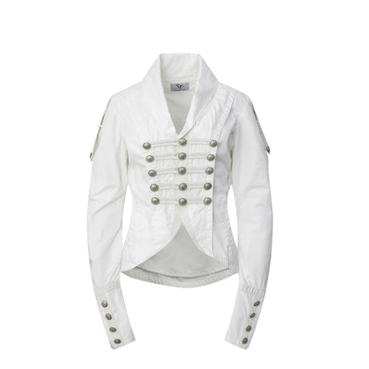 Patchwork Leather Napoleon Jacket