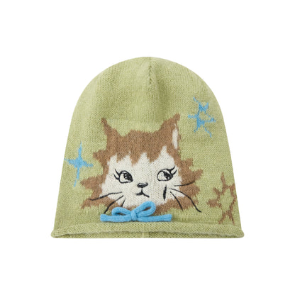 Knitted Cat Beanie Hat