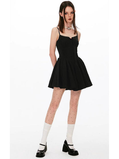 A-line suspender dress