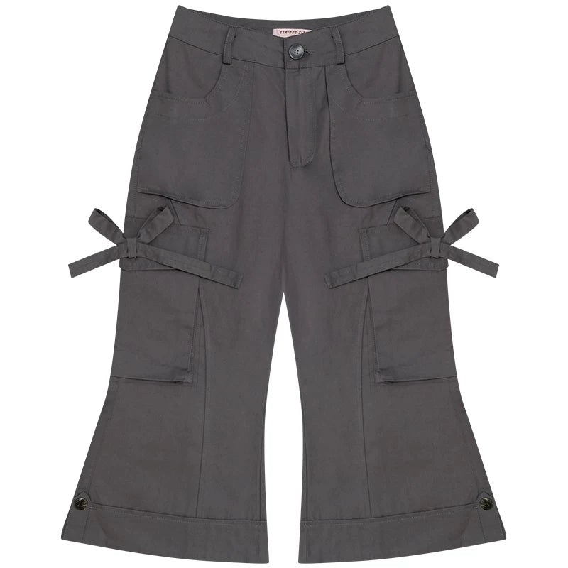 High-Waisted Workwear Casual Pants
