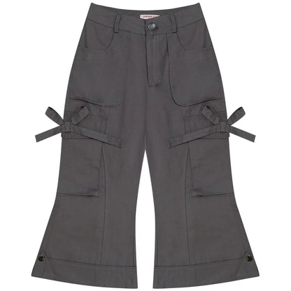 High-Waisted Workwear Casual Pants