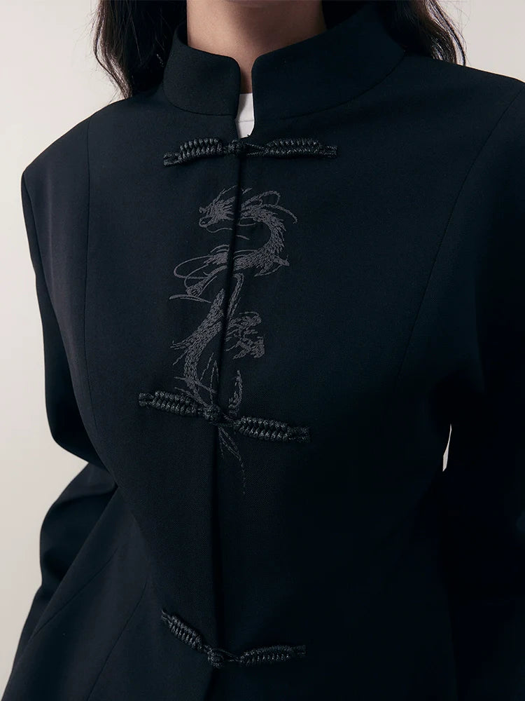 Chinese Dragon Embroidery Blazer