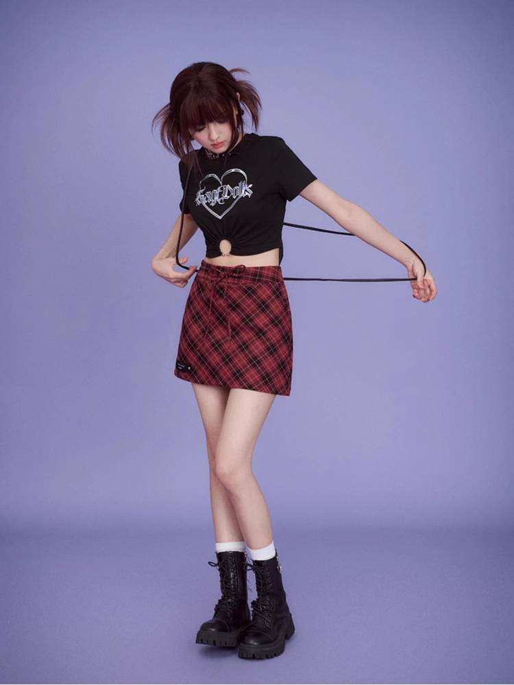 Punk plaid skirt