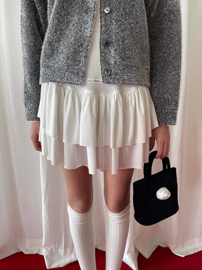 Gray knit cardigan